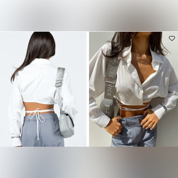 NWT - Princess Polly Rylan Long-Sleeve White Top - Picture 2 of 5